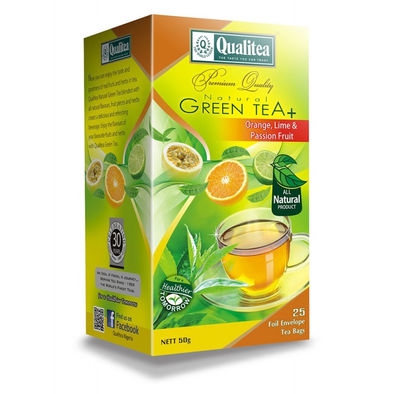 Natural Green Tea Orange, Lime&Passion Fruit Q004