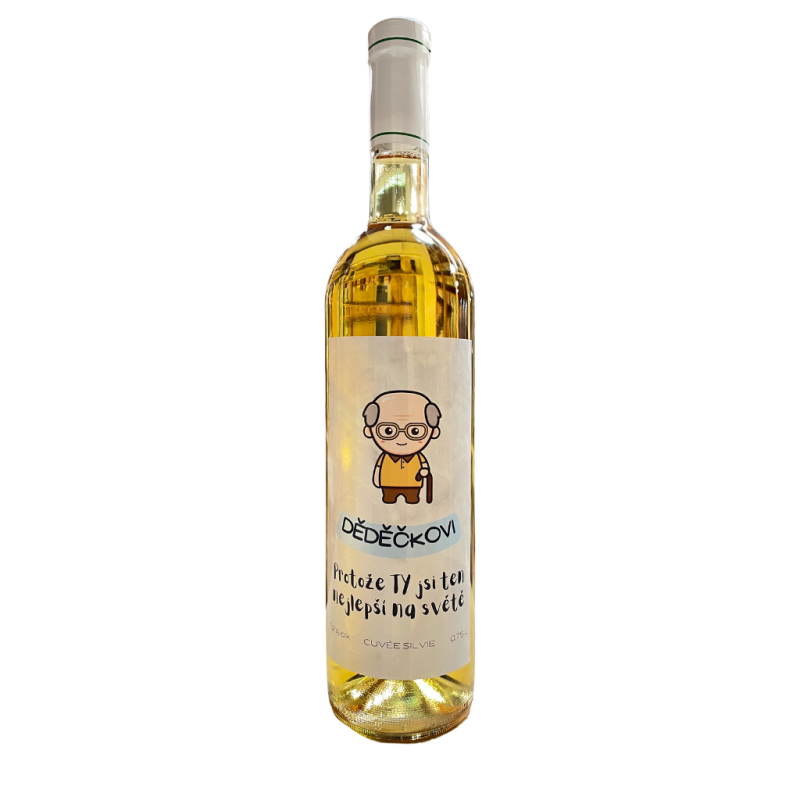 Dárkové bílé víno 0,75L - Pro dědečka